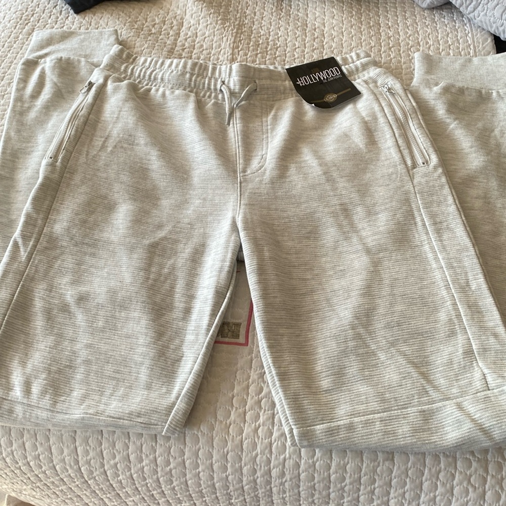 Gray and white boys sweatpants size large